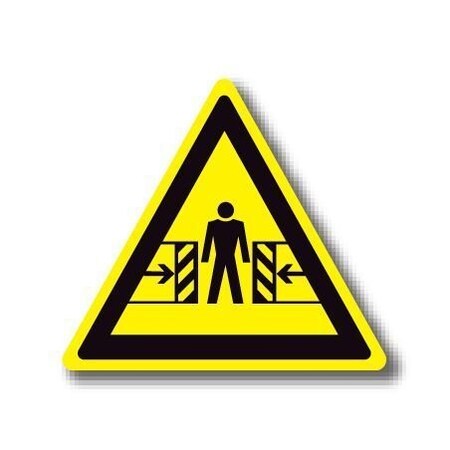 Ergomat 24in TRIANGLE SIGNS - Body Crush Hazard DSV-SIGN 576 #1270 -UEN